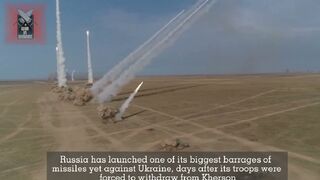 Russia has launched one of its biggest barrages of missiles yet against Ukraine