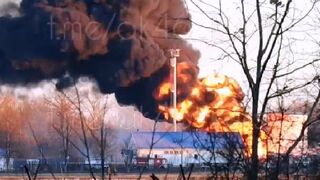 Russian officials claimed UAVs attacked an airfield in Kursk, which ignited oil, and the Slava plant in Bryansk