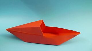 How to make a paper boat. Origami boat