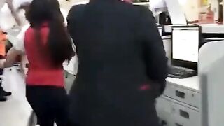 Karen Throws Luggage and Climbs on Counter after Being Denied Check-In at Airport