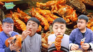 Spicy River Snails Rice Noodle & Rabbit with Chili  TikTok Funny Mukbang   Songsong and Ermao.