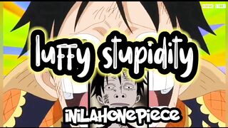 LUFFY  stupidity. LOL