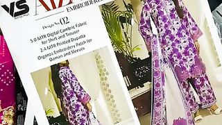 Aiza & Momina Embroidered cambria collection