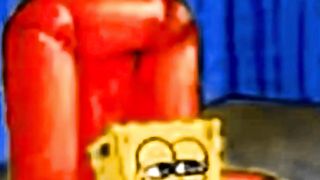 Spongebob is scared!!! Watching Horror Movies!!!