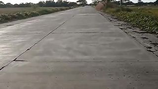 On the road. 2