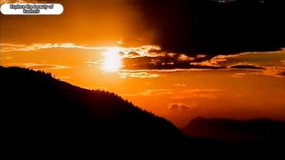 A breathtaking view of the sun at sunset