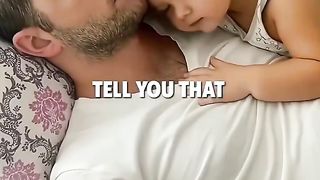 Daughter loves her father  much more۔ Such a beautiful moment.