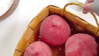 A delicious dessert peach check it out
