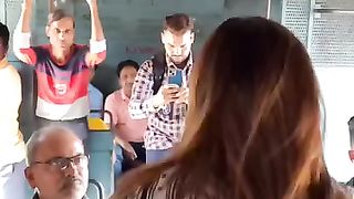 funny dance in buss
