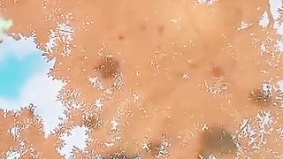 Cek larva lele Setelah diberi pakan cacing sutera