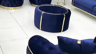 blue sofa