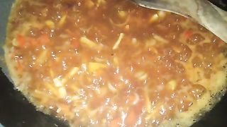 Tumis kerang telur puyuh saus tiram