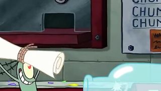 Plankton Theft Action!!! For the Krabby Patty Recipe!!!