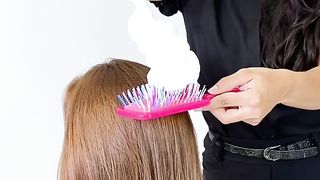 New style to curly hair for occasion party