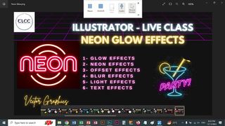 Neon Glow Illustrator LIVE Class | TLCC
