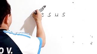 Jesus drawing