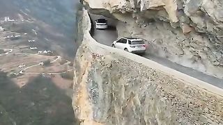 The Guoliang Tunnel in china was built by villagers to ease access to the outside world