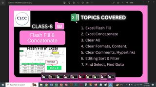 Excel Flash Fill & Concatenate Live Class | TLCC