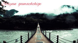 Beauty of Japan Shirakawago bridge Gifu Japan