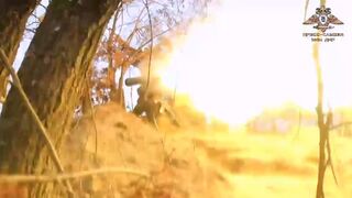 Russian DNR forces assaulting a position in the Bilohorivka area of Luhansk Oblast with tanks