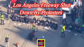 Anti-Israel protesters shut down Los Angeles freeway