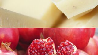 White chocolate Healthy pomegranate Drops , Gotas de granada saludables de chocolate blanco