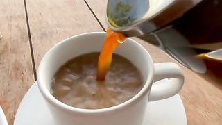 drink coffee in the morning