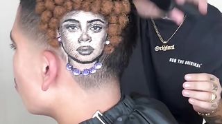 Hairstyling with design