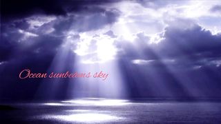 Ocean sunbeams sky