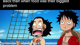 Luffy stealing food