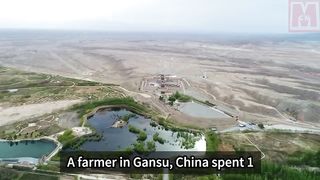 A Chinese Farmer spent 1 billion to raise fish in the desert, and turned the desert into an oasis!