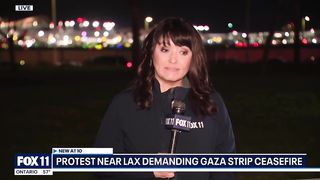 Protesters demanding cease-fire in Gaza blocked traffic near LAX