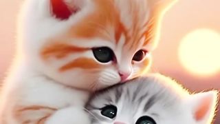 two cute kittens
