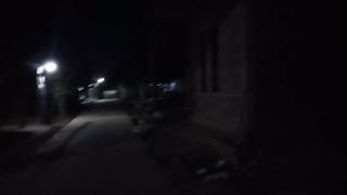 nighttime atmosphere in a village in Indonesia