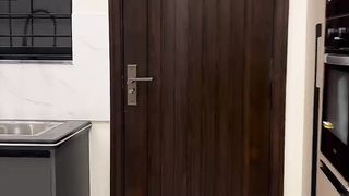 black kitchen slab