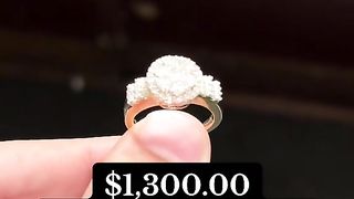 Solid Gold & Natural Diamond Ladies Ring