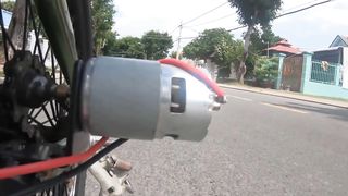 Merubah sepeda kaki dengan dinamo DC775motor