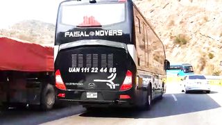 Motorway M 2/kallar kaha motorway#Motorway/faisal Movers Bus/motorway police car/pakistani bus