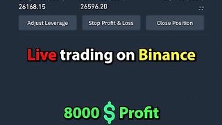 Live trading on binance || profit 8000$