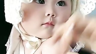 cute expression of injected baby