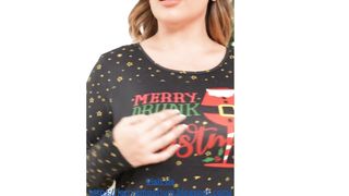 HDE Womens Plus Size Party Dress Ugly Christmas Sweater Long Sleeve Skater Dress 2