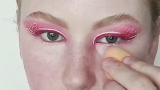 Strawberry fairy makeup illusion