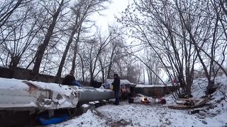 Homeless people whose lives are spent on the heating main