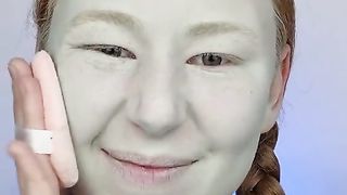 cartoon-like makeup illusion