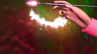 Barbie as Rapunzel - Creating dresses with the magical paintbrush