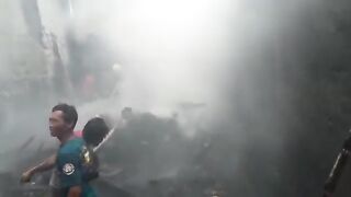 Three houses caught fire due to electrical short circuit