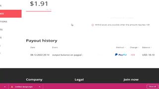 Proof of withdrawing $10 from Febspot