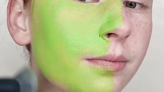 Makeup illusion Princess Fiona in the movie Shrek