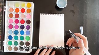 Preschool art "Water Drop Painting" simple handicraft