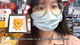 Parent-child activity 《How to make a lion fruit plate》children's handicraft creativity